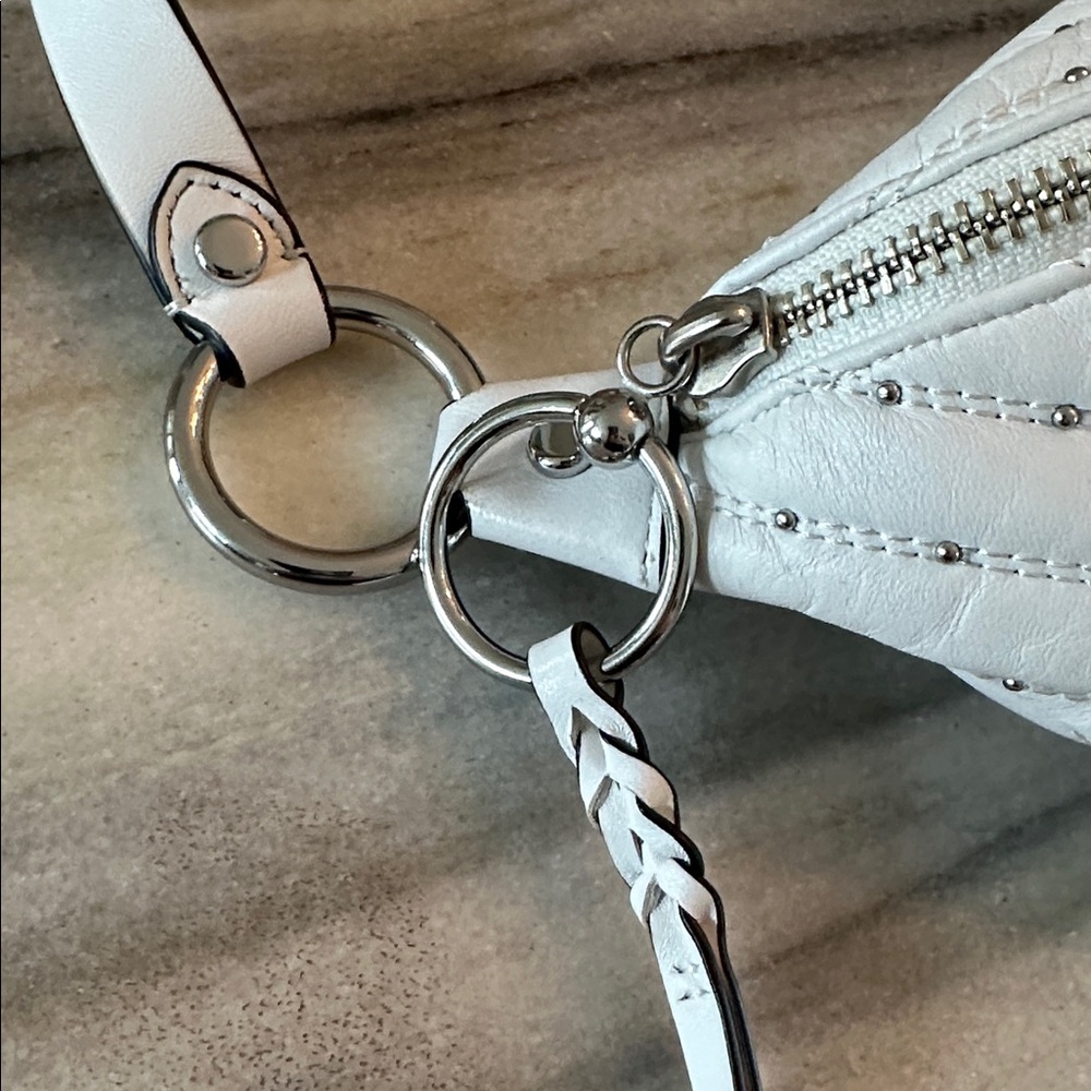 REBECCA MINKOFF QUILTED/STUDDED SLING BAG/BUM BAG 😊NWOT - Picture 3 of 9